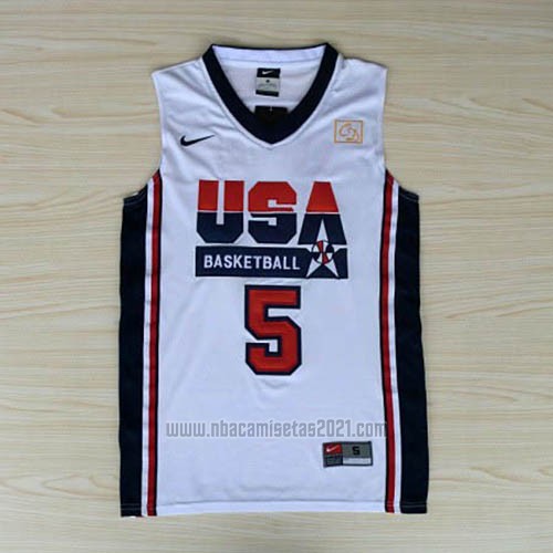 Camiseta USA 1992 Kevin Durant #5 Blanco